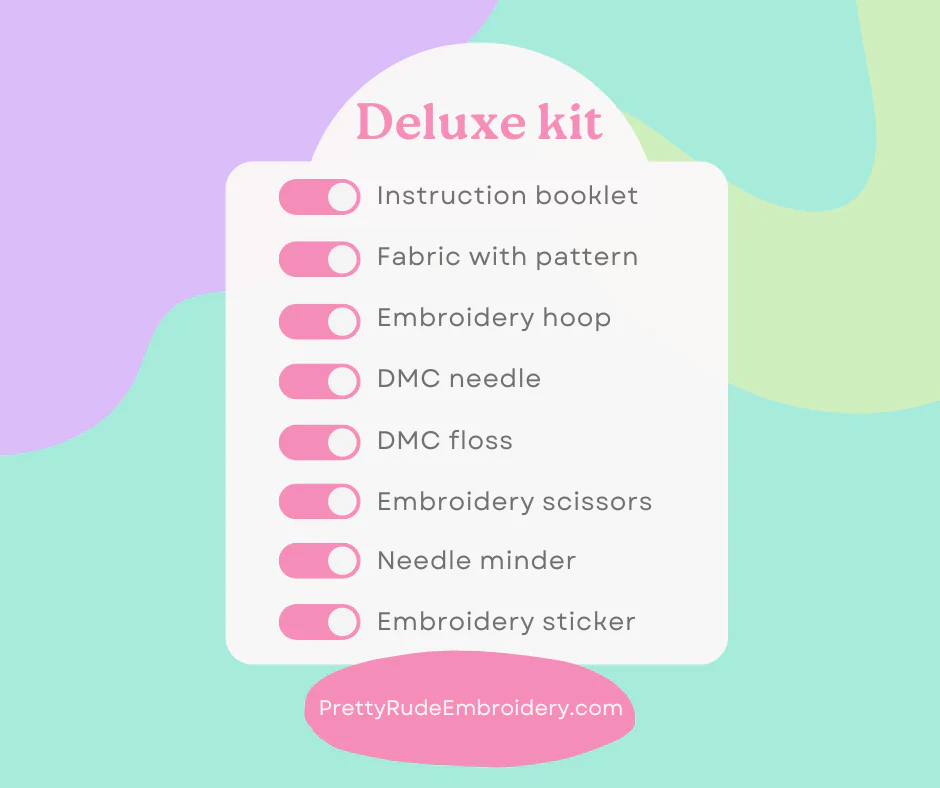 6" Wash Your Fucking Hands 2.0 Embroidery Kit - Beginner Friendly - Image 5