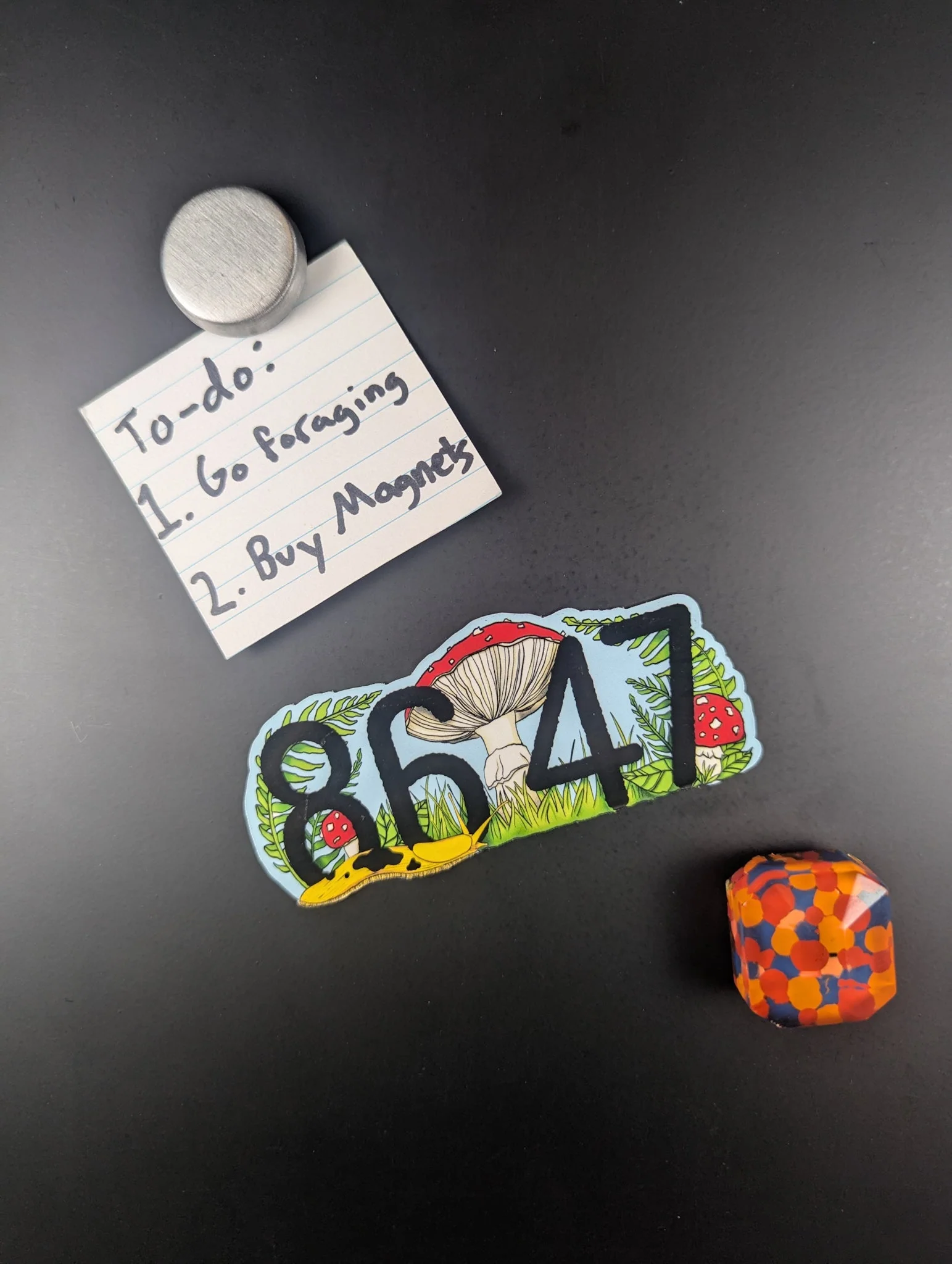 8647 Mushroom Magnet | No Kings/Anti-Oligarchy Magnet - Image 2