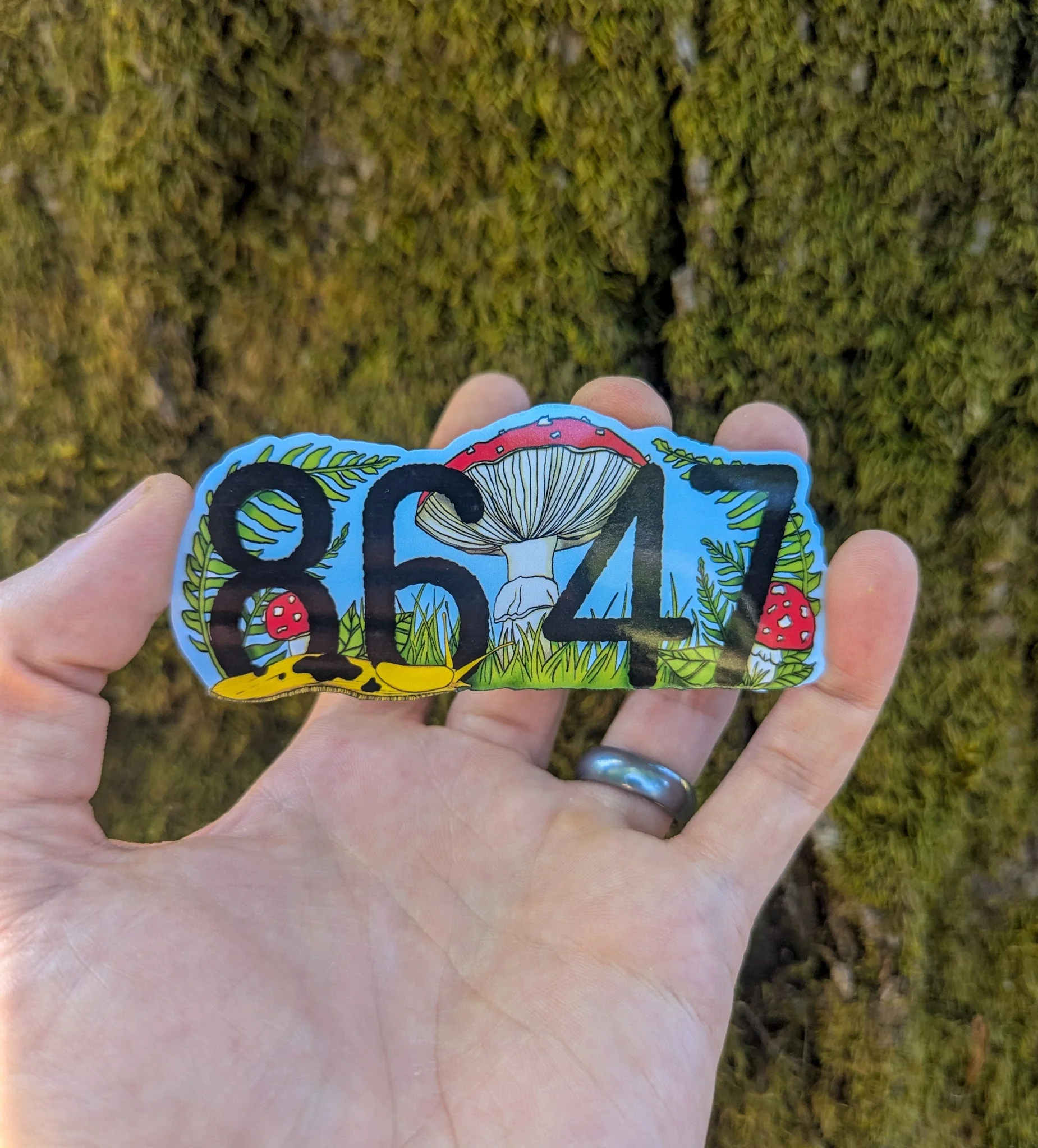 8647 Mushroom Sticker | No Kings/Anti-Oligarchy Sticker - Image 2