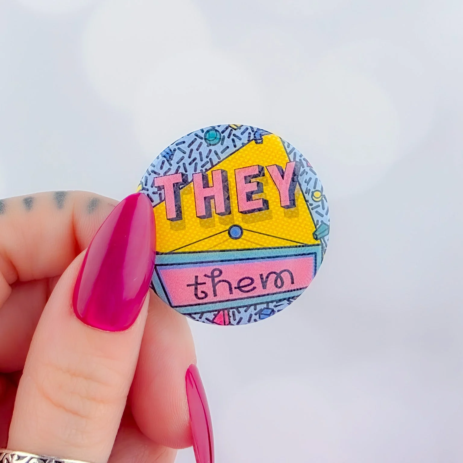 90s Pronouns Button - Image 10