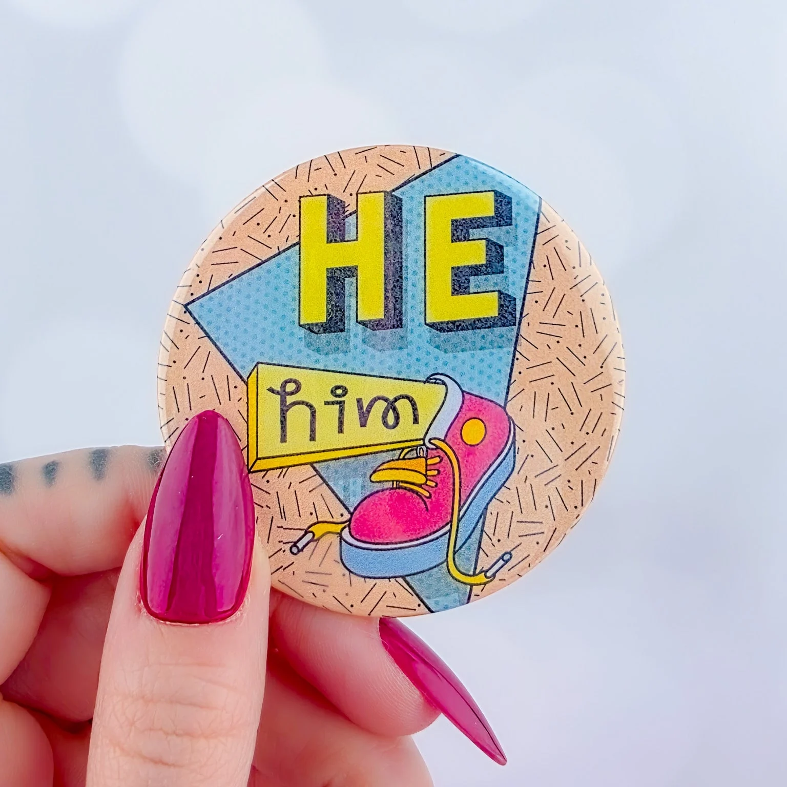 90s Pronouns Button - Image 3