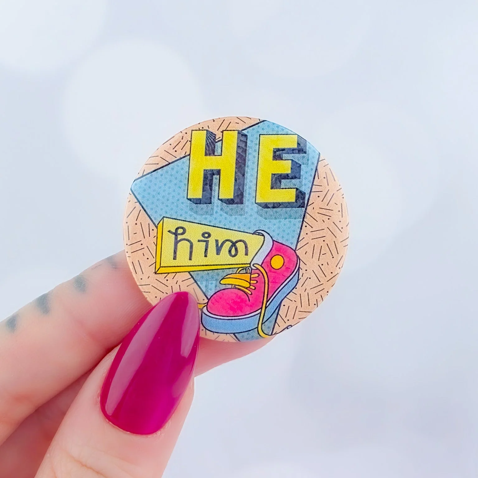 90s Pronouns Button - Image 4