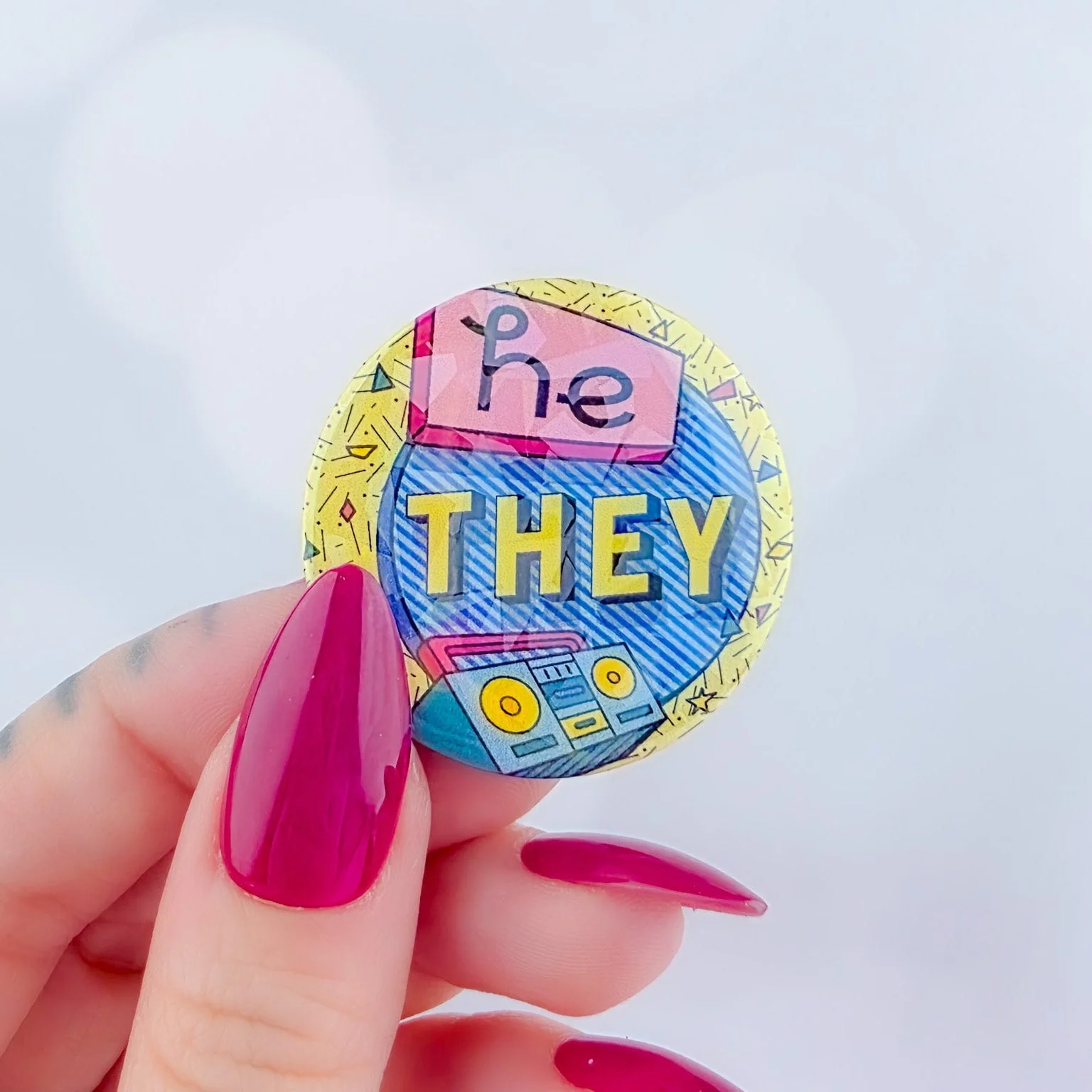 90s Pronouns Button - Image 6