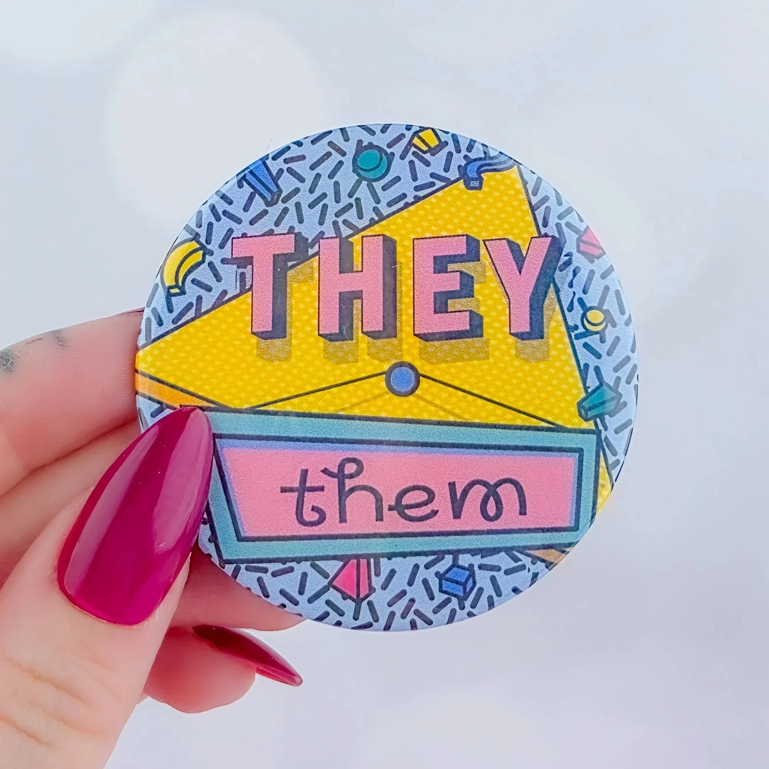 90s Pronouns Button - Image 9