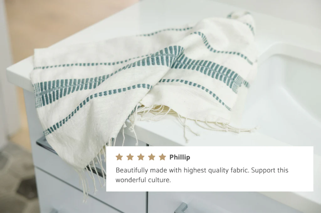 Abaya Handwoven Sustainable Ethiopian Cotton Hand Towel - Image 4