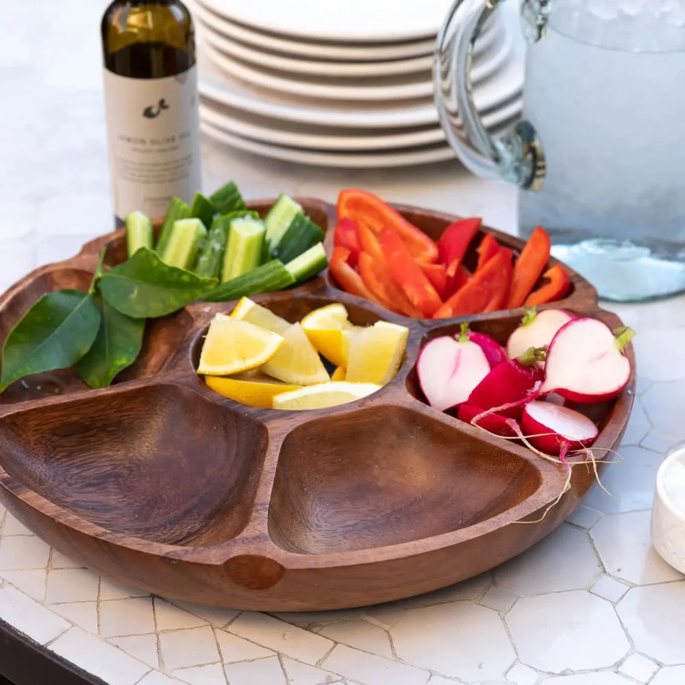 Acacia Wood Vegetable Platter - Image 3