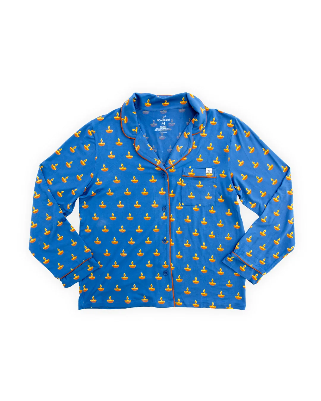 Adult Long Sleeve Button-Down Top – Blue Diya - Image 2
