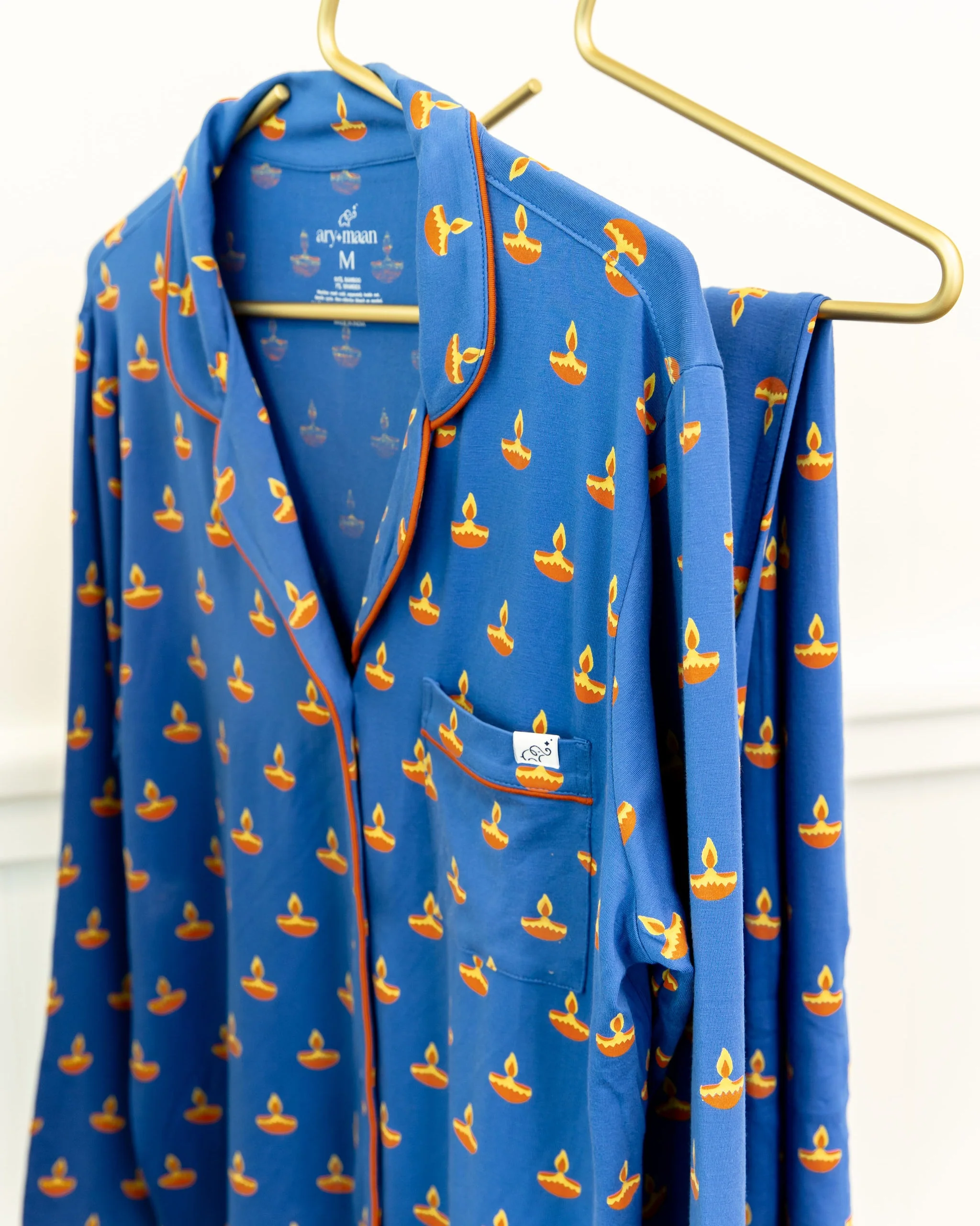 Adult Long Sleeve Button-Down Top – Blue Diya - Image 4