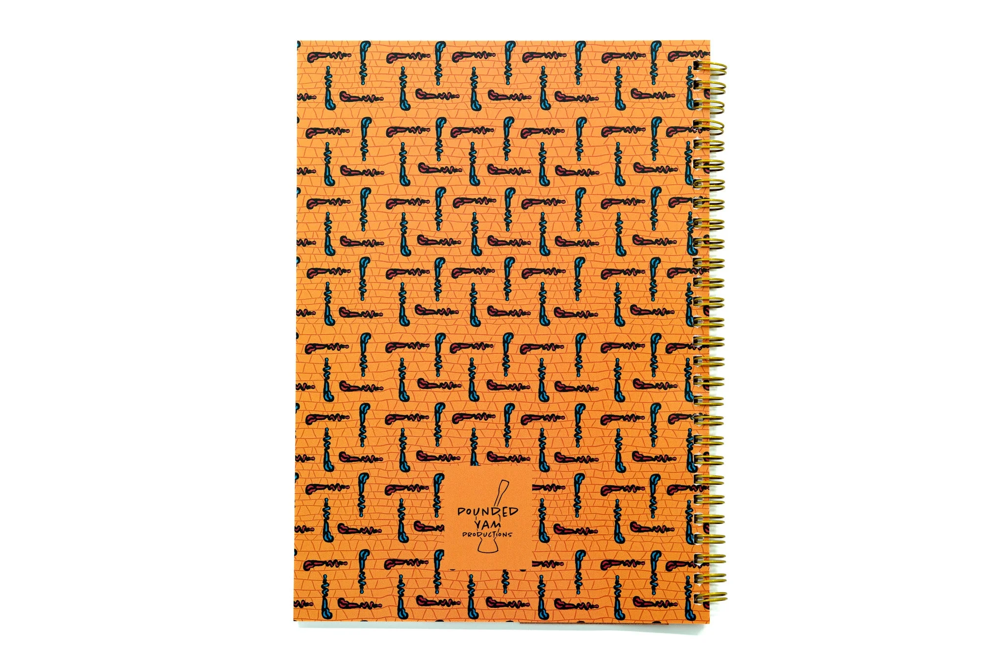 African Print Soft Cover Spiral Notebook - Walking Sticks - Image 3