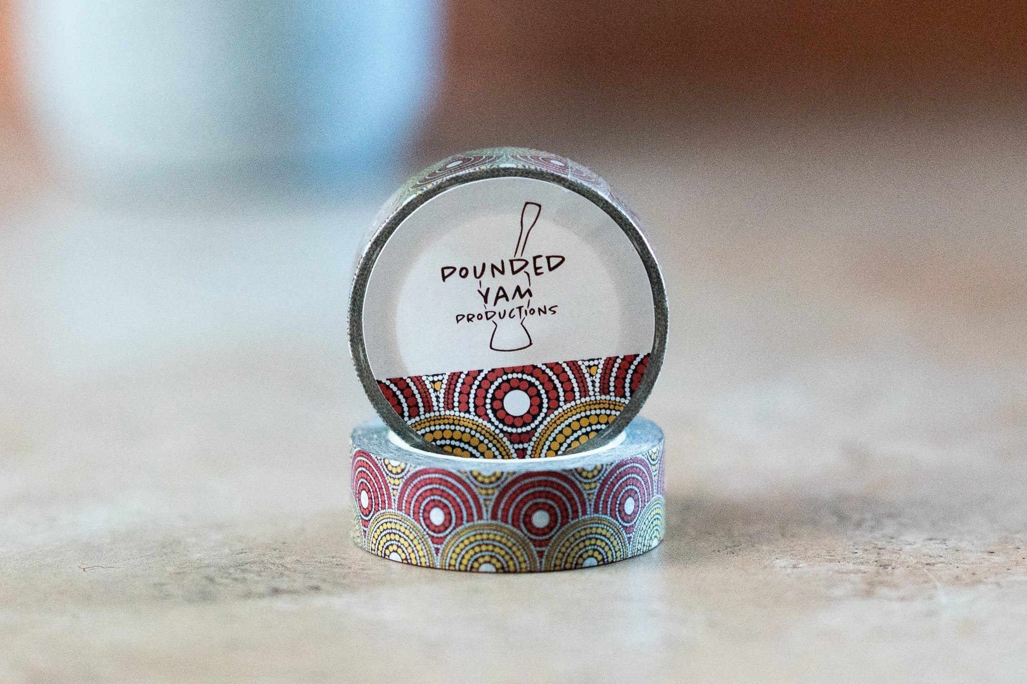 African Print Washi Tape - Red and Yellow (Ankara) - Image 2