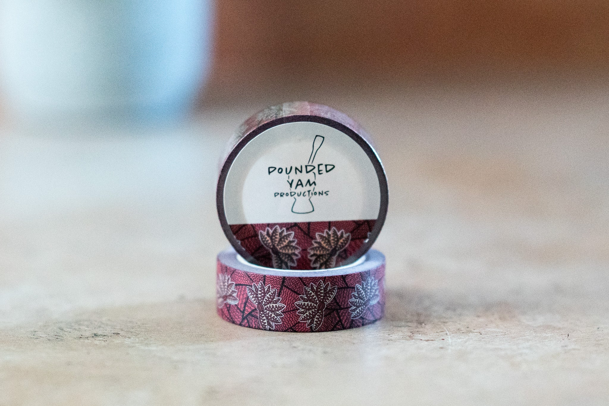 African Print Washi Tape - Red Blossom (Ankara) - Image 2