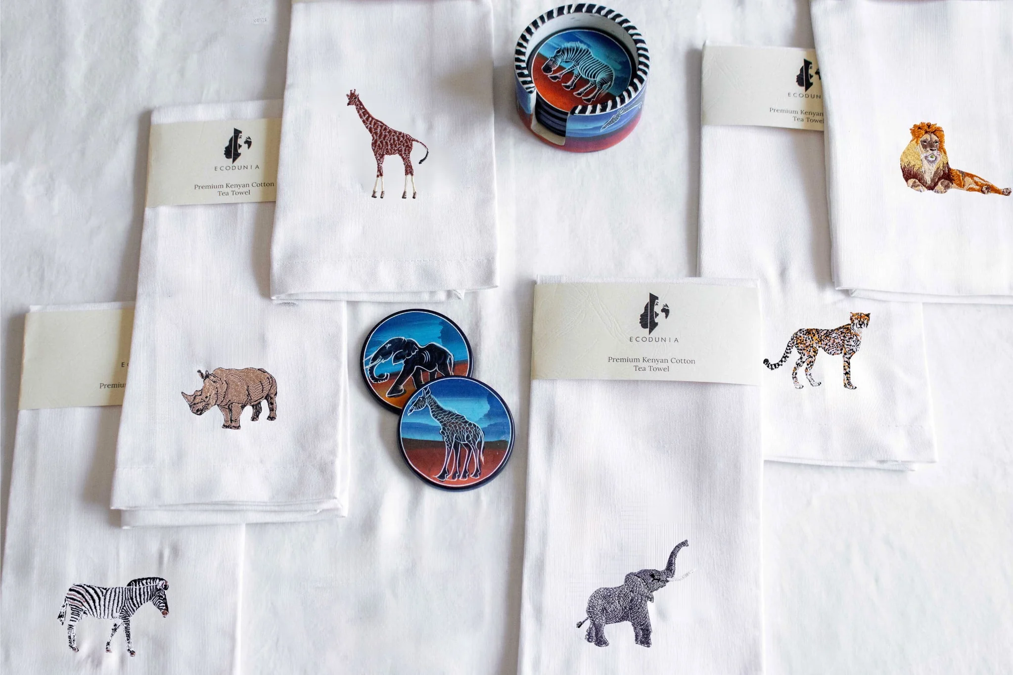 African Wildlife Cotton Tea Towels - Handmade Kitchen Gift - Image 10