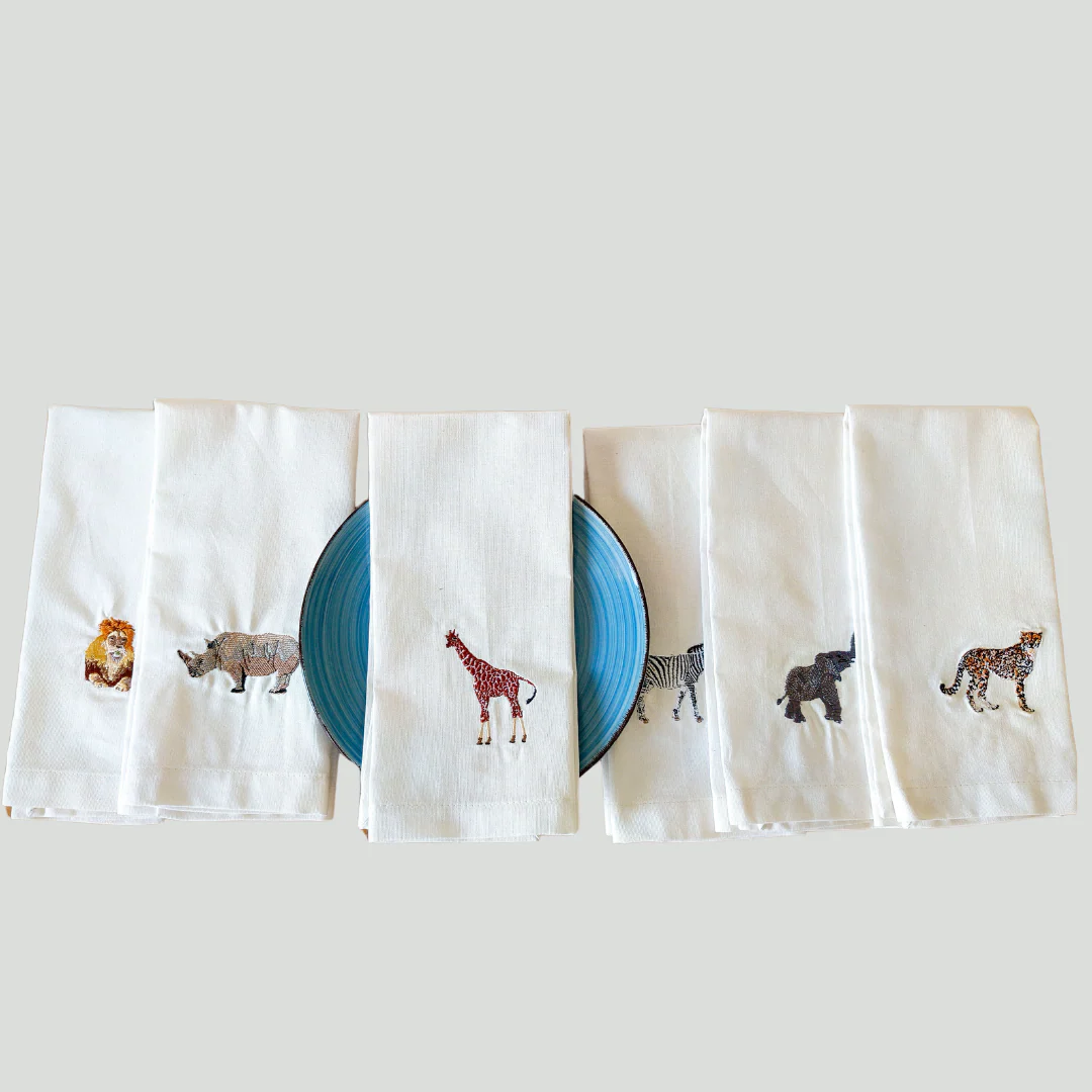 African Wildlife Cotton Tea Towels - Handmade Kitchen Gift - Image 8