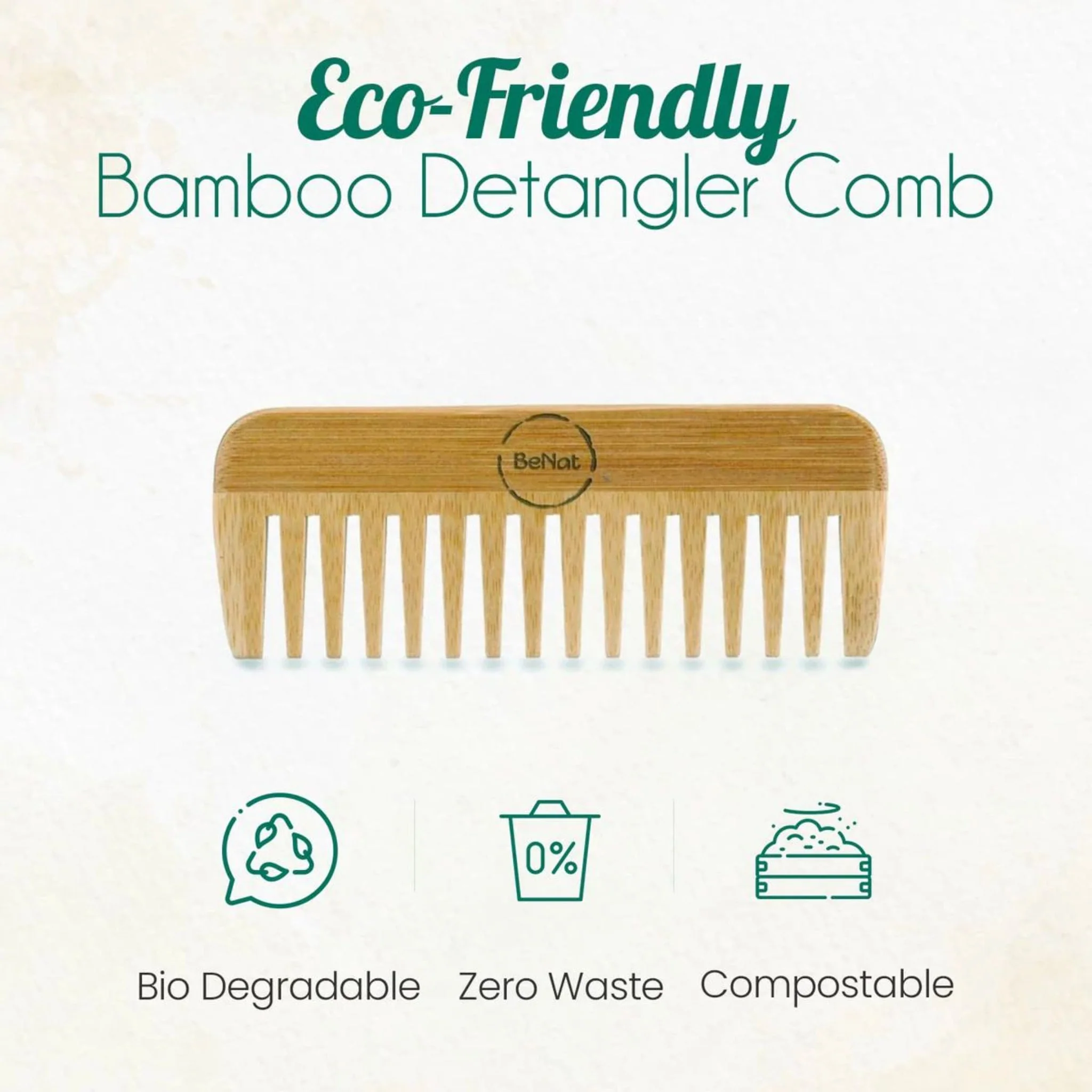 All-Natural Bamboo Comb - Image 3