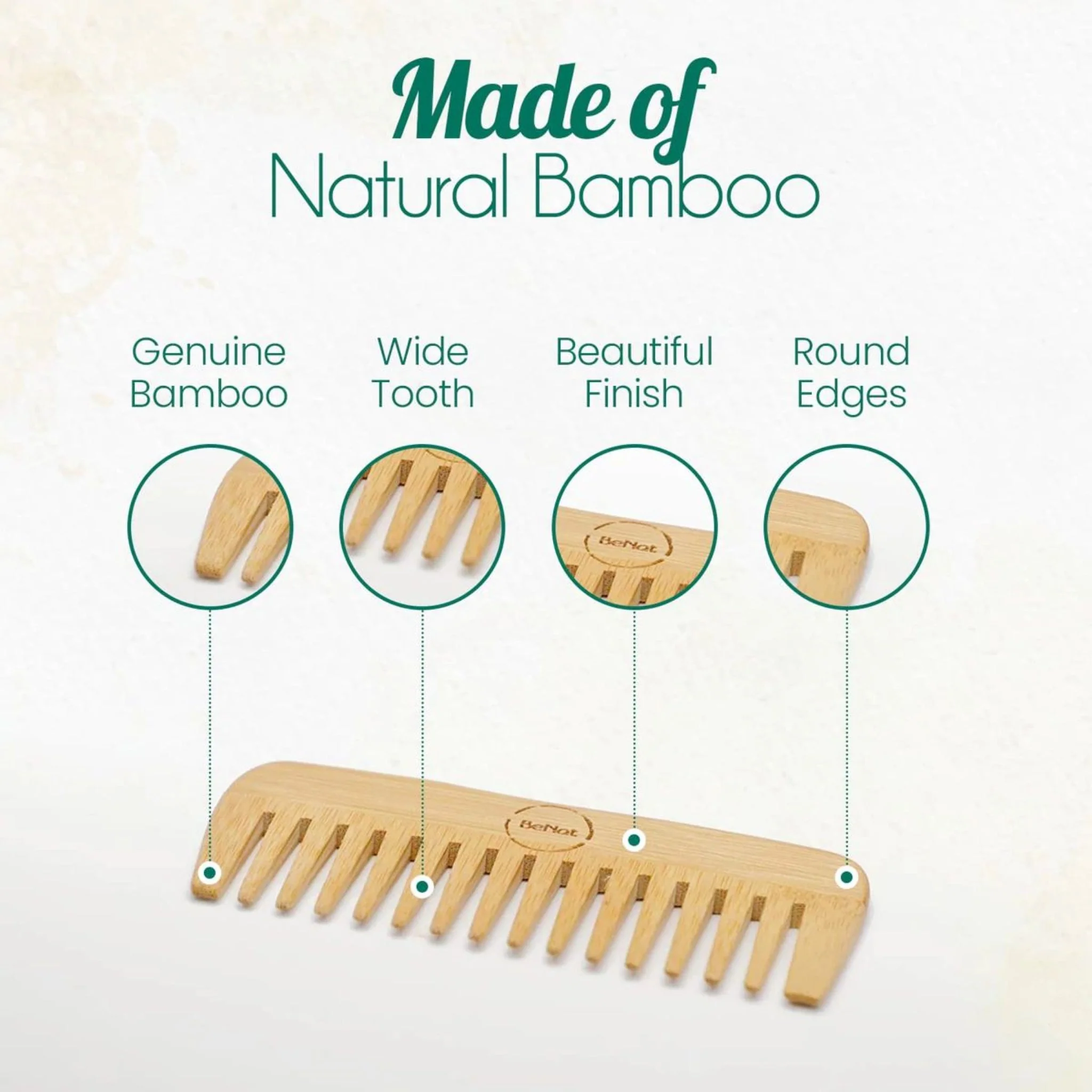 All-Natural Bamboo Comb - Image 4