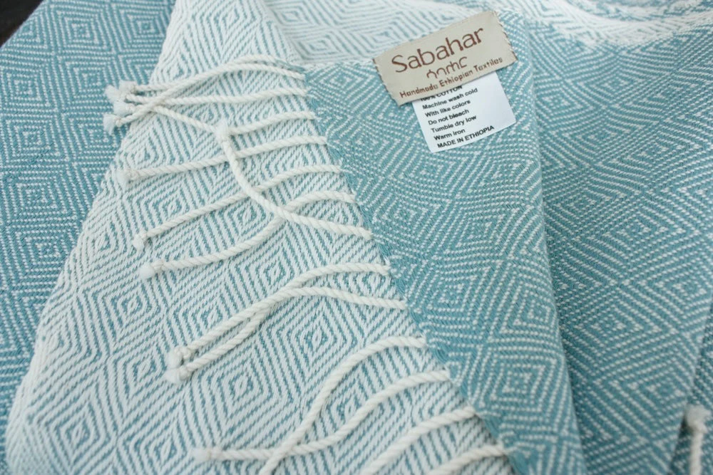 Almaz Handwoven Ethiopian Cotton Bath Towel - Image 5