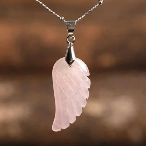 Angel Wing Crystal Necklace-Gemstone silver necklace - Image 5
