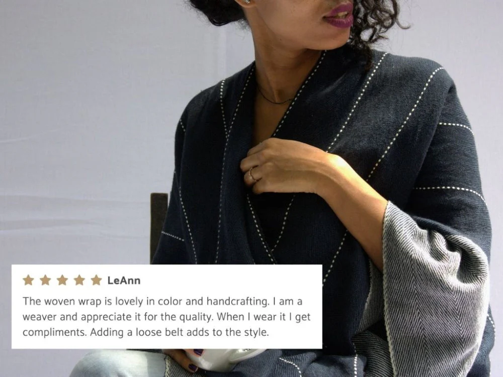 Anna Handwoven Ethiopian Cotton Jacket - Image 3