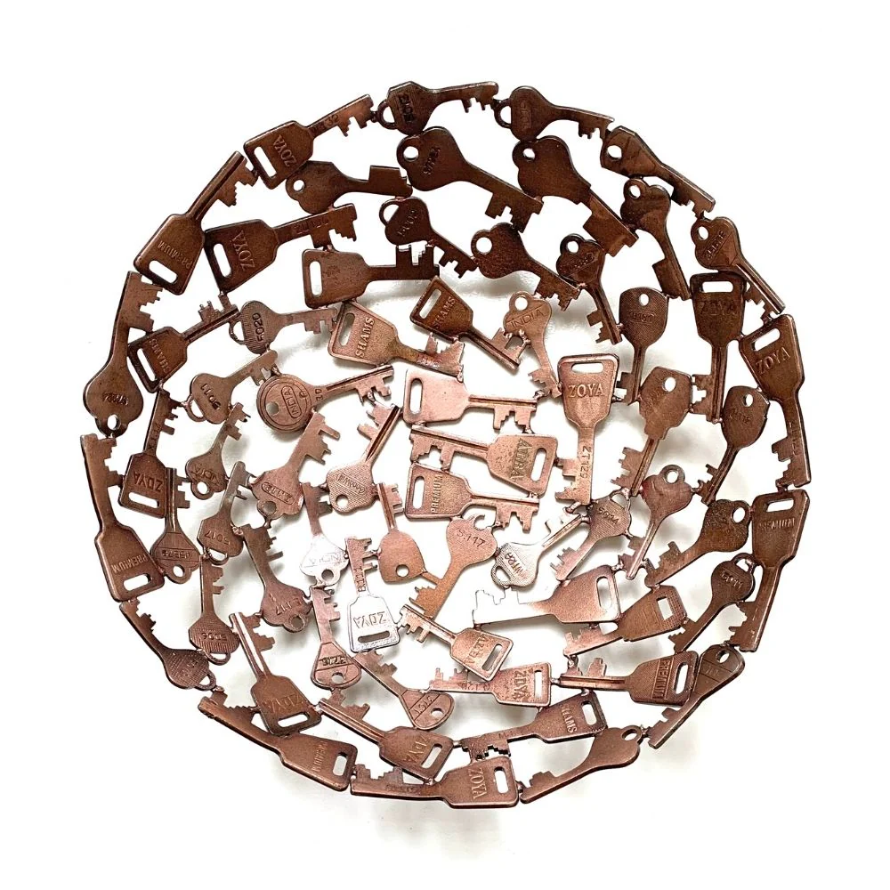 Antiqued Key Bowl