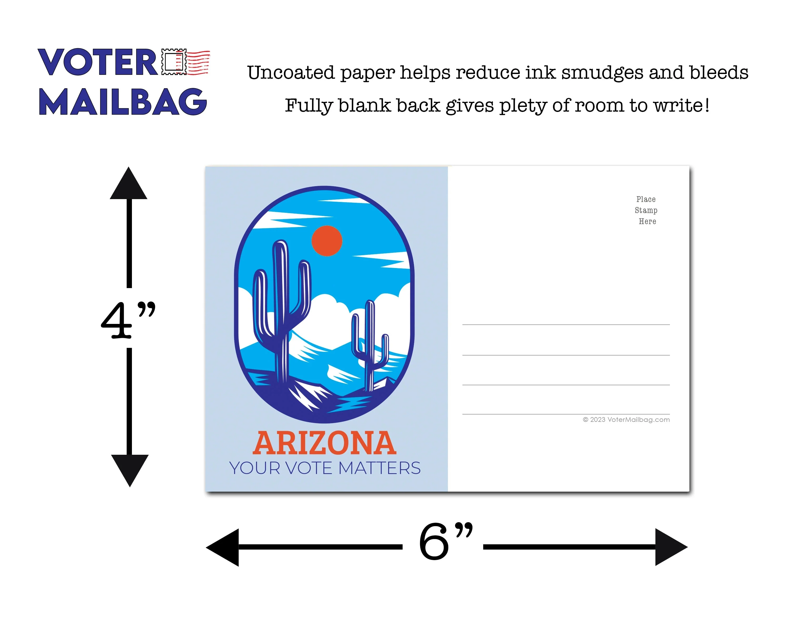 Arizona Voter Postcards - Blank 4x6 Voter Postcards - Image 4