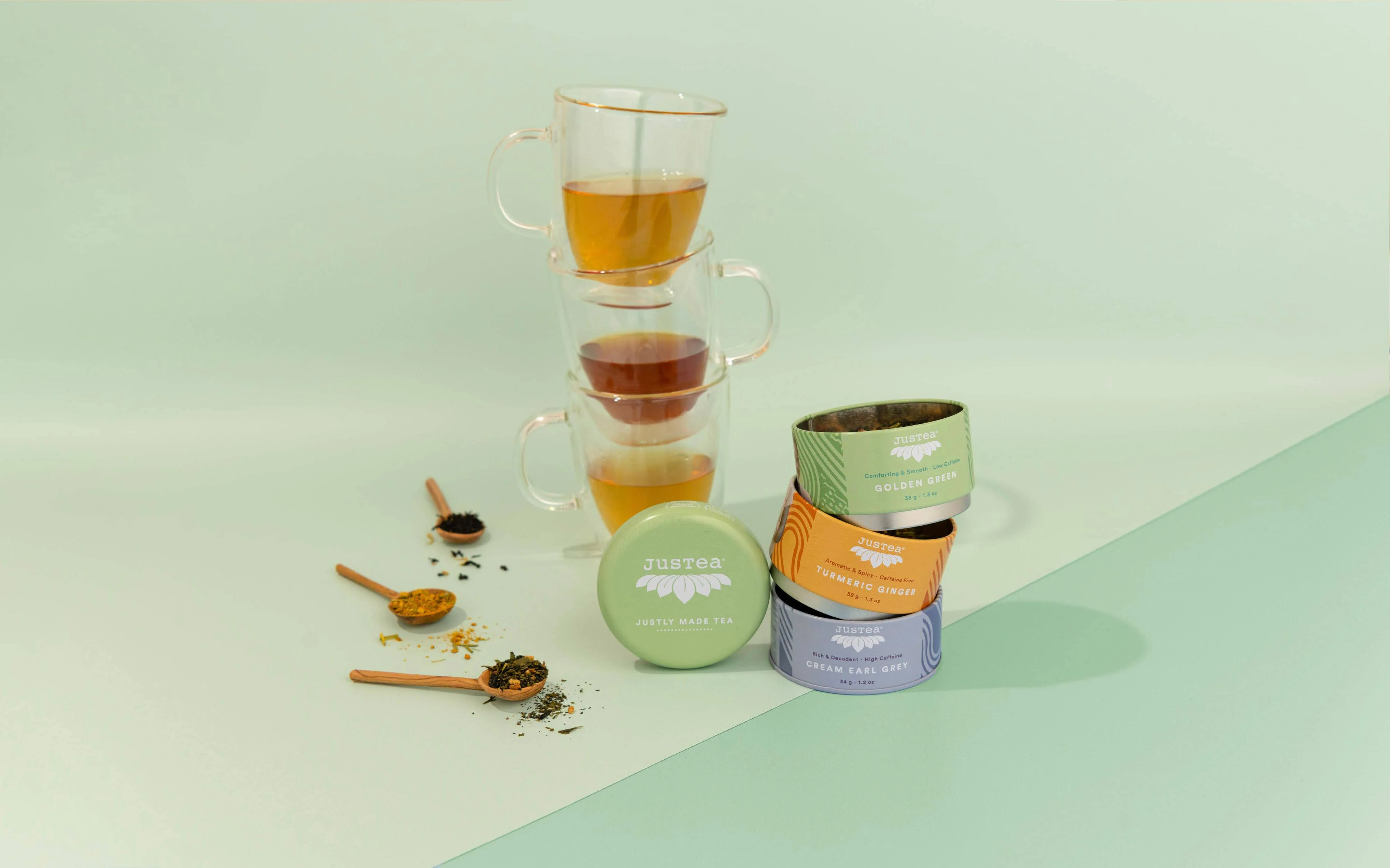 Assorted Trio Tin & Spoon - Organic Black, Green, Herbal Tea - Image 7