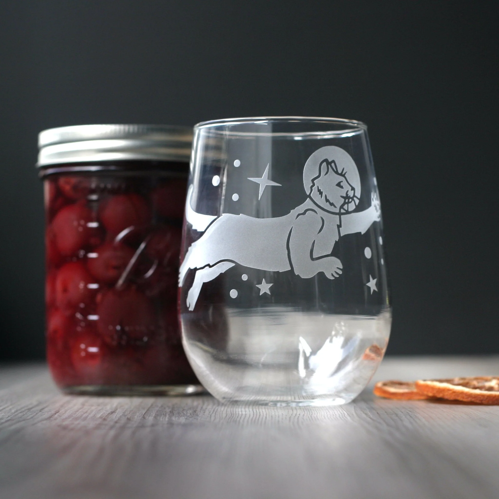 Astronaut Space Cat Wine Glass - Image 3
