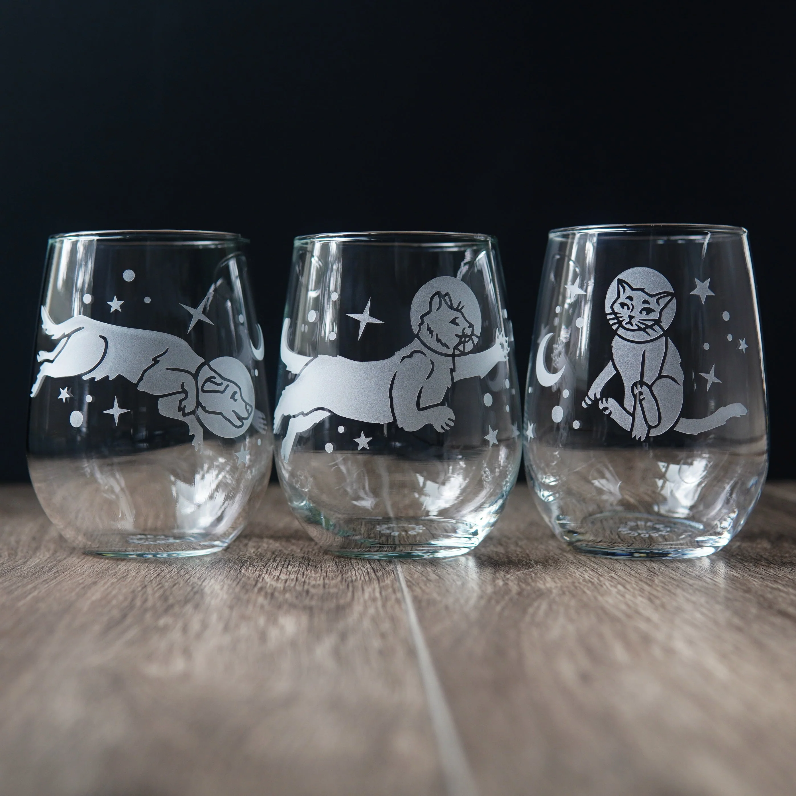Astronaut Space Cat Wine Glass - Image 5