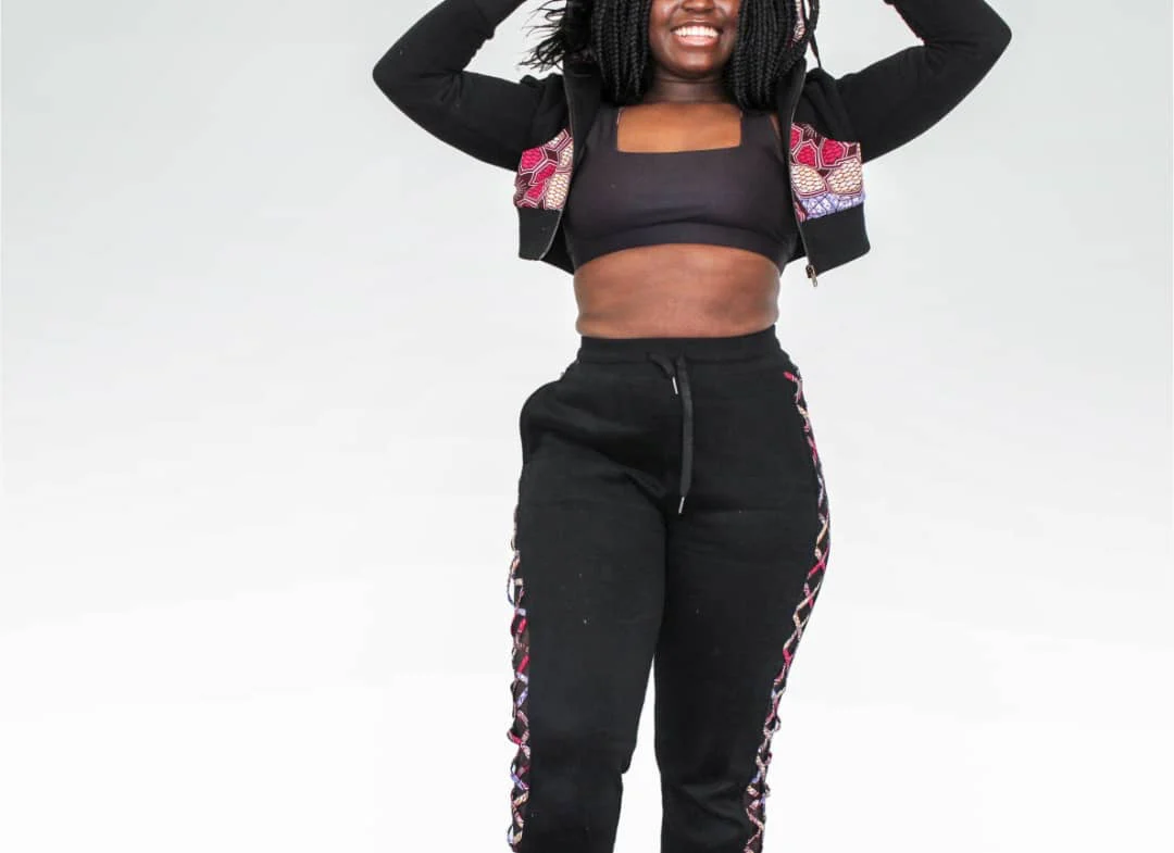 Aya Black mesh joggers pants - Image 4