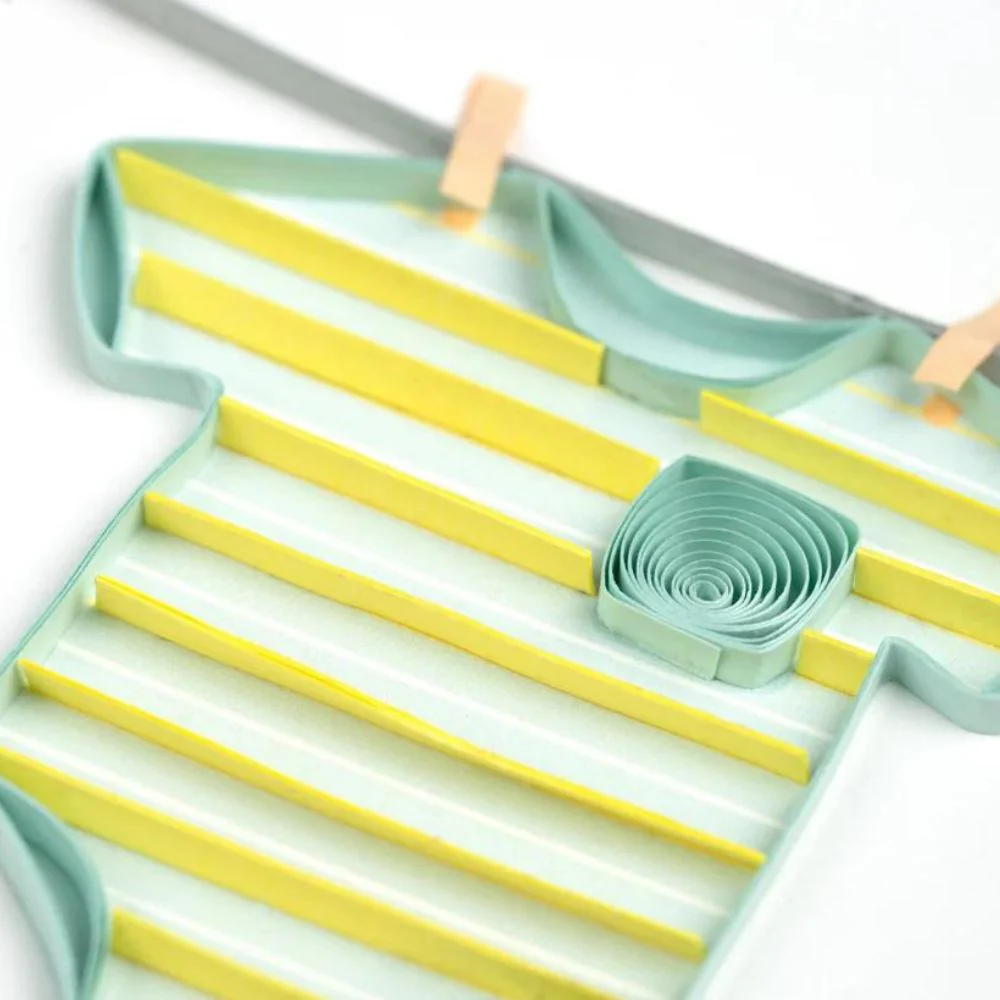Baby Clothesline Quilled Greeting Card - Image 3