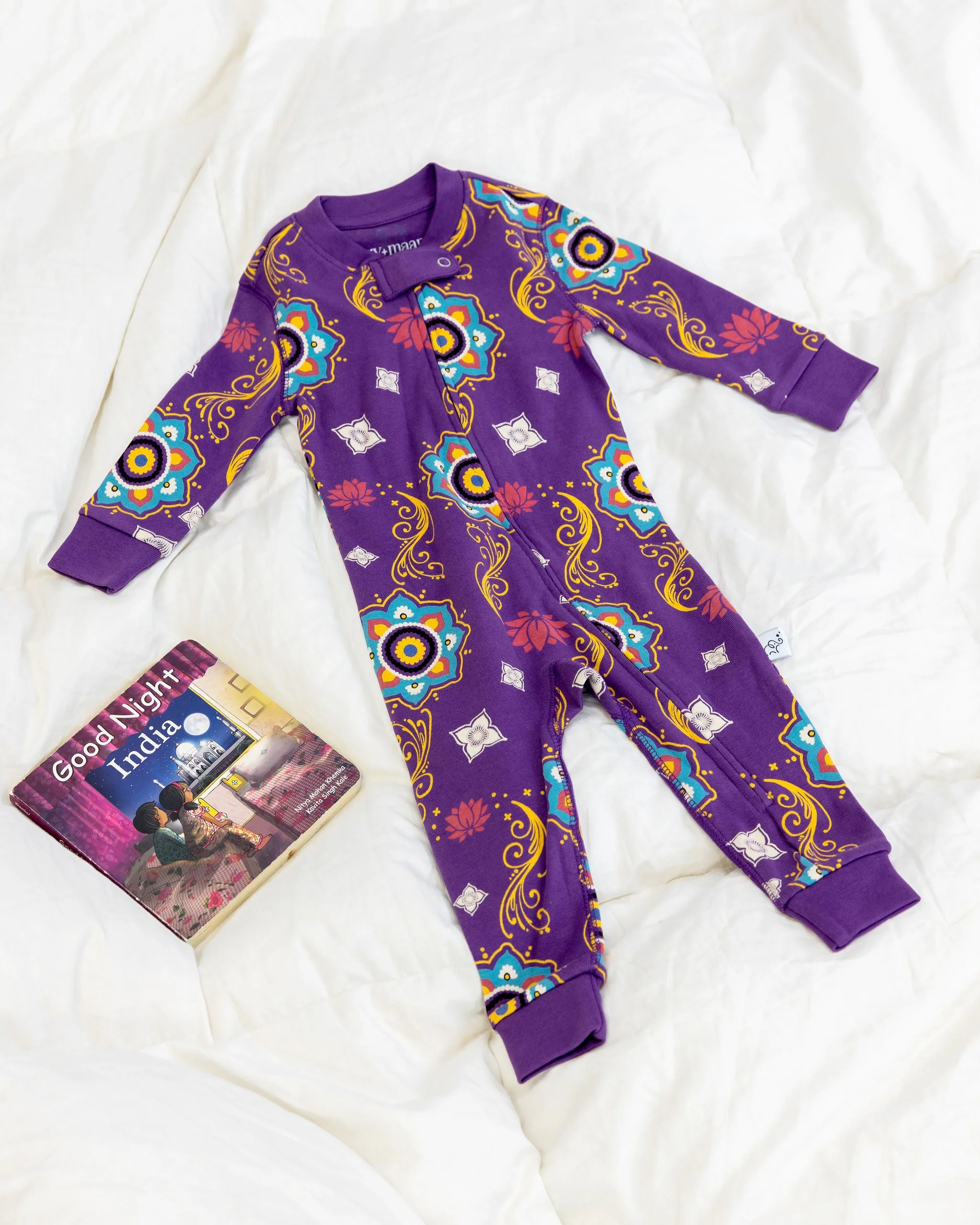 Baby Sleeper – Purple Rangoli - Image 3