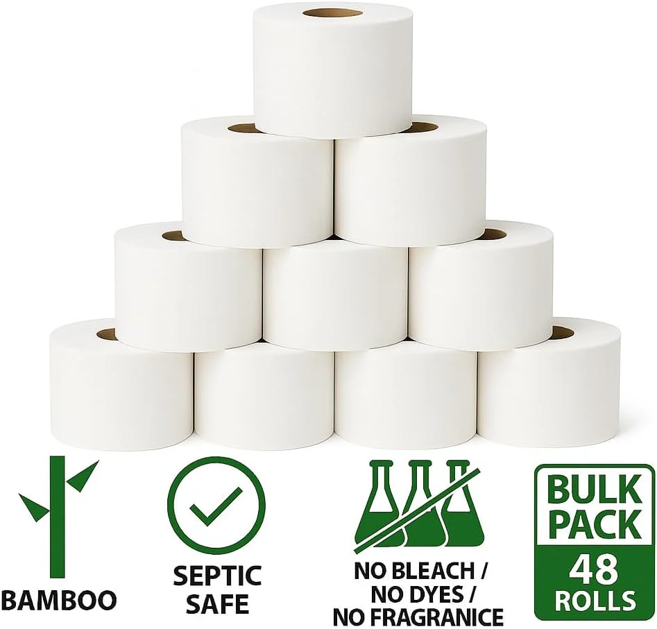 Bamboo Toilet Paper, 48 Rolls – 2-Ply, 1000 Sheets, Bulk for Business, Commercial & Schools - Image 2