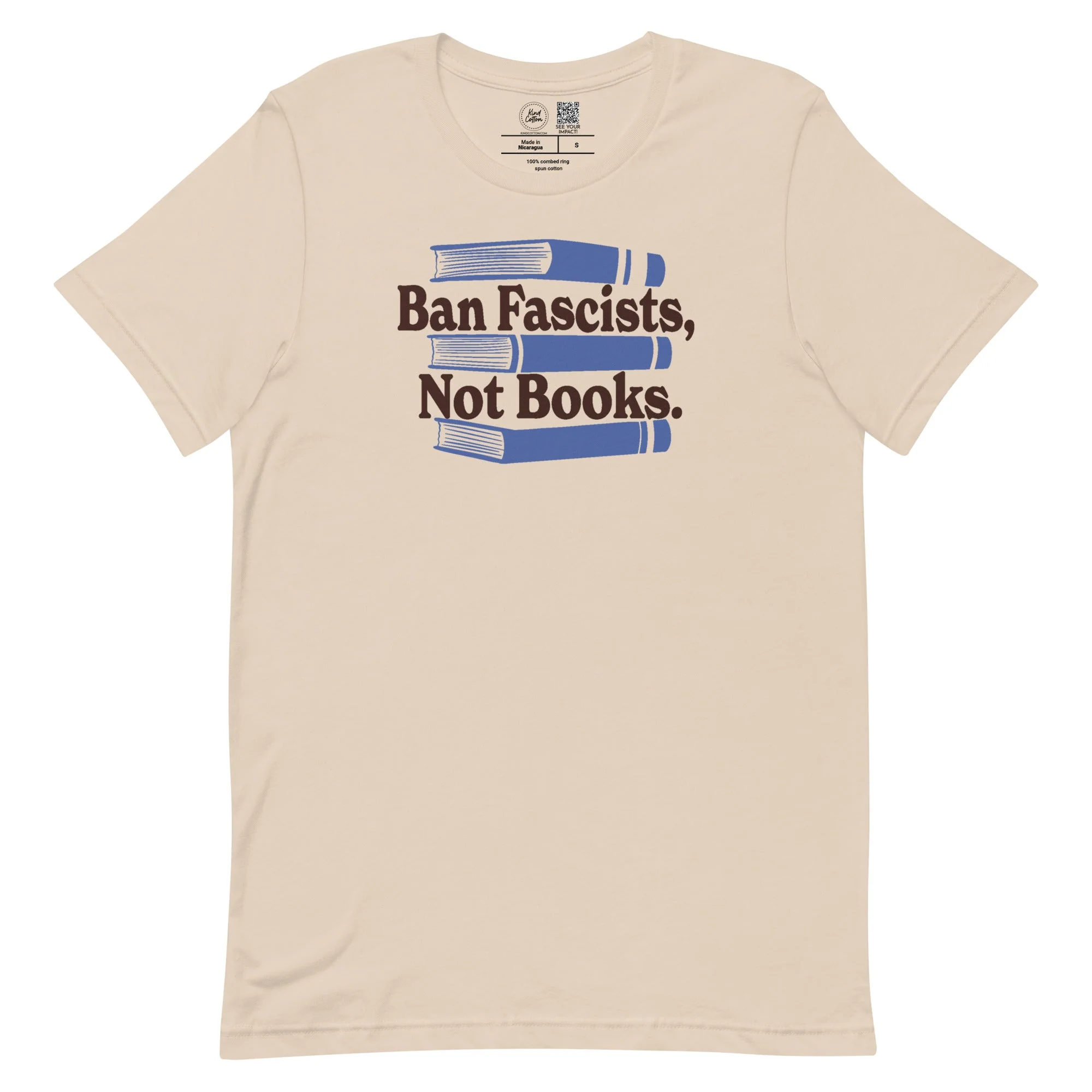 Ban Fascists Not Books Classic Tee - Image 2