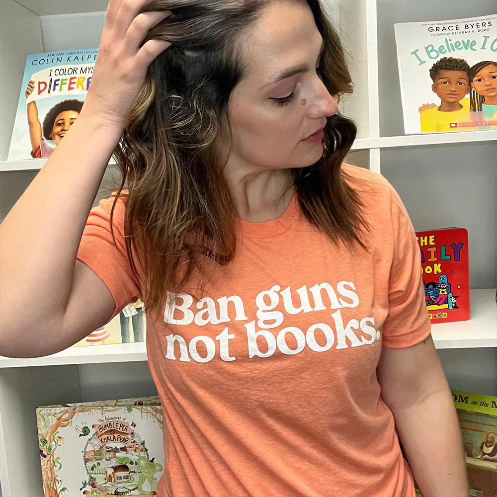 Ban Guns Not Books Classic Tee - Image 2