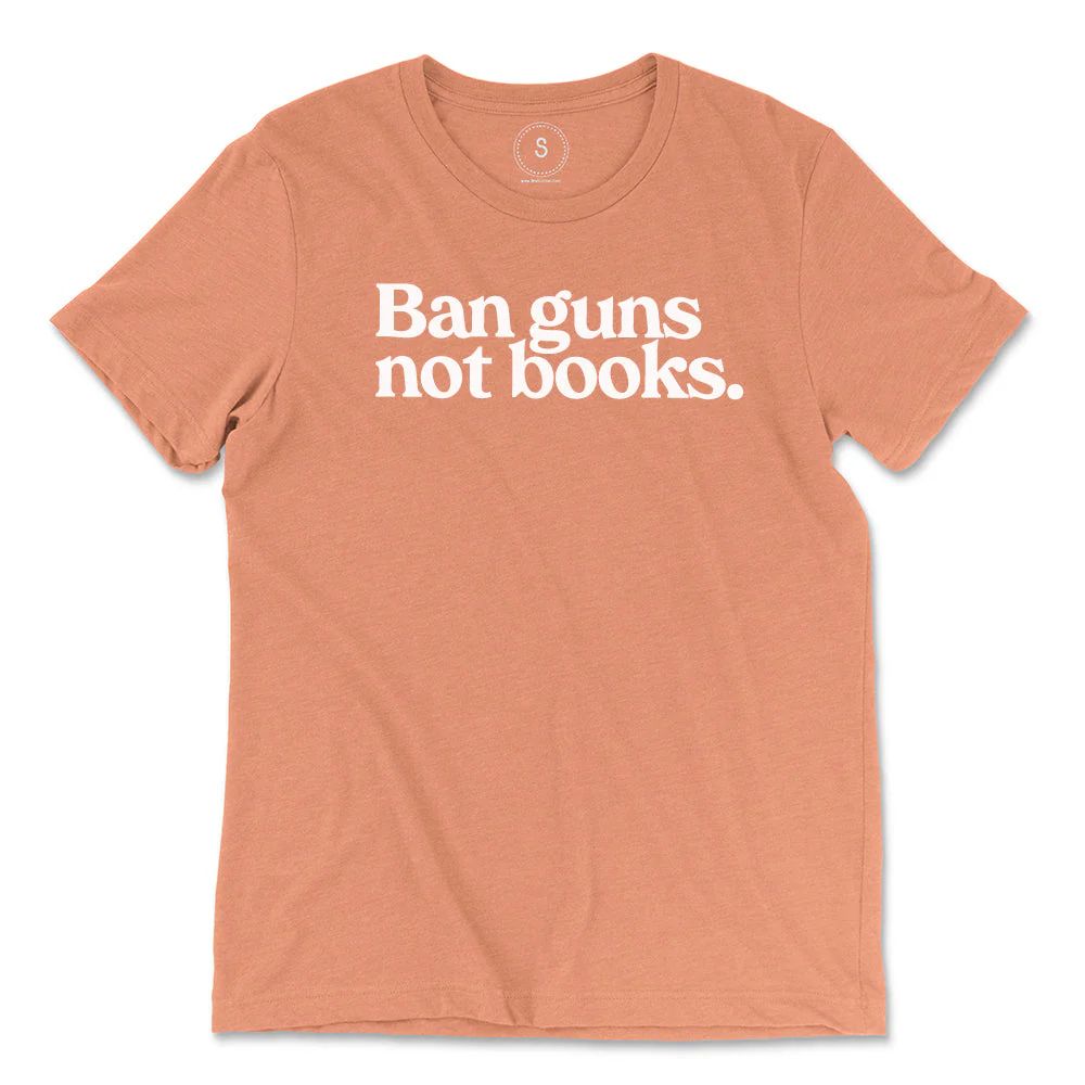 Ban Guns Not Books Classic Tee - Image 3