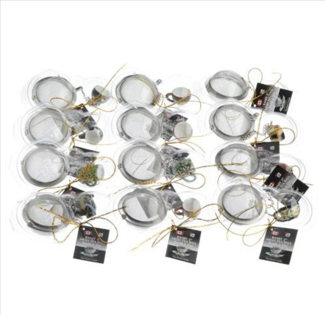 Banff Mesh Tea Ball Infuser w/ Painted Teacup Charm - Image 3