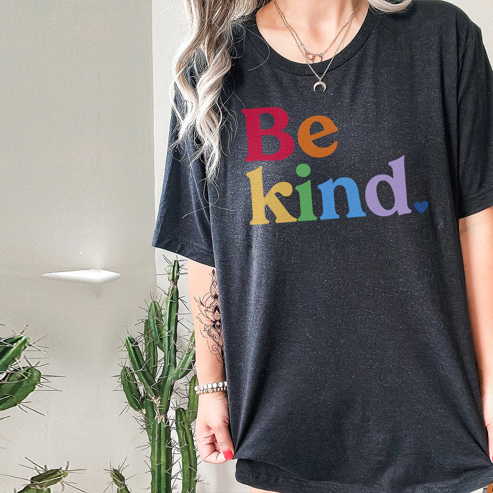 Be Kind Rainbow Classic Tee - Image 4