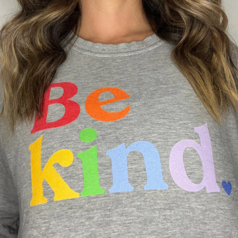 Be Kind Rainbow Crewneck Sweatshirt - Image 2