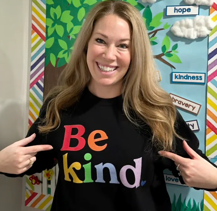 Be Kind Rainbow Crewneck Sweatshirt - Image 3