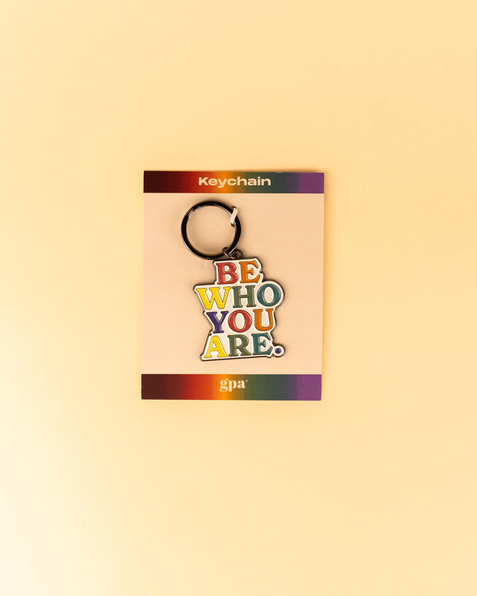 Be Who You Are Enamel Keychain - Image 2