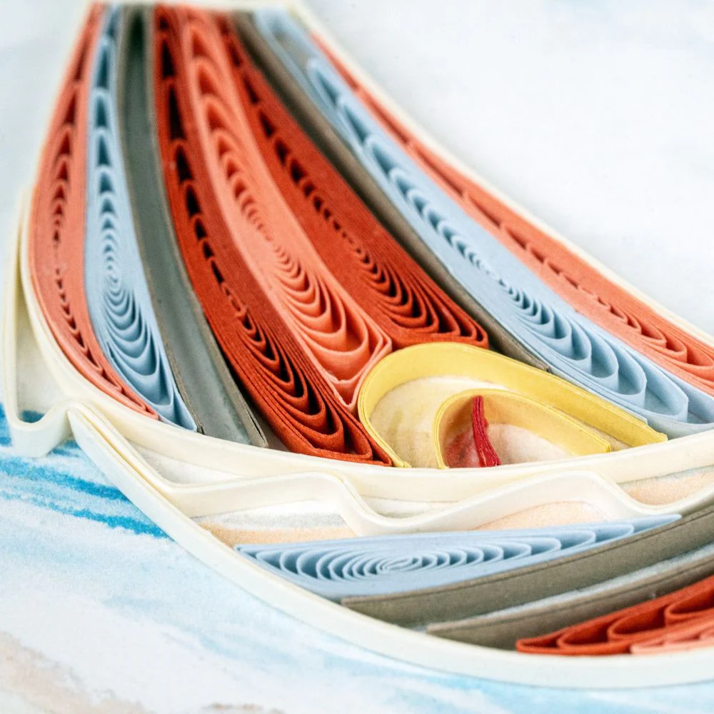 Beach Hammock Quilled Greeting Card - Image 2