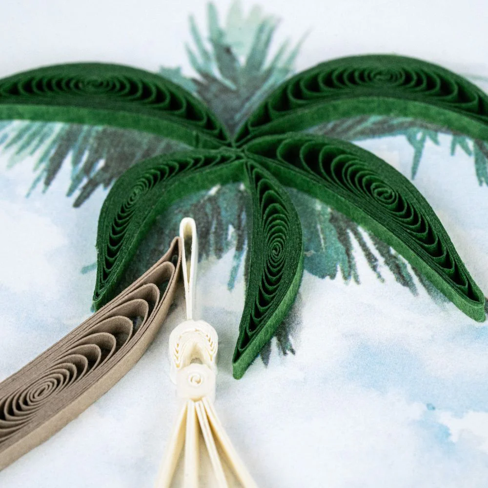 Beach Hammock Quilled Greeting Card - Image 3