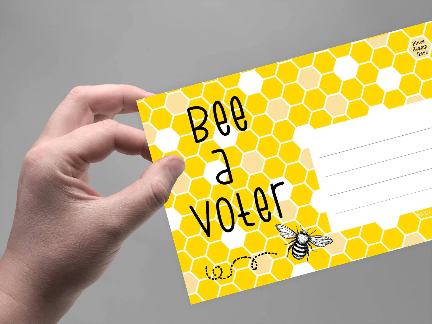 Bee A Voter Blank 4x6 Voter Postcards - Image 4