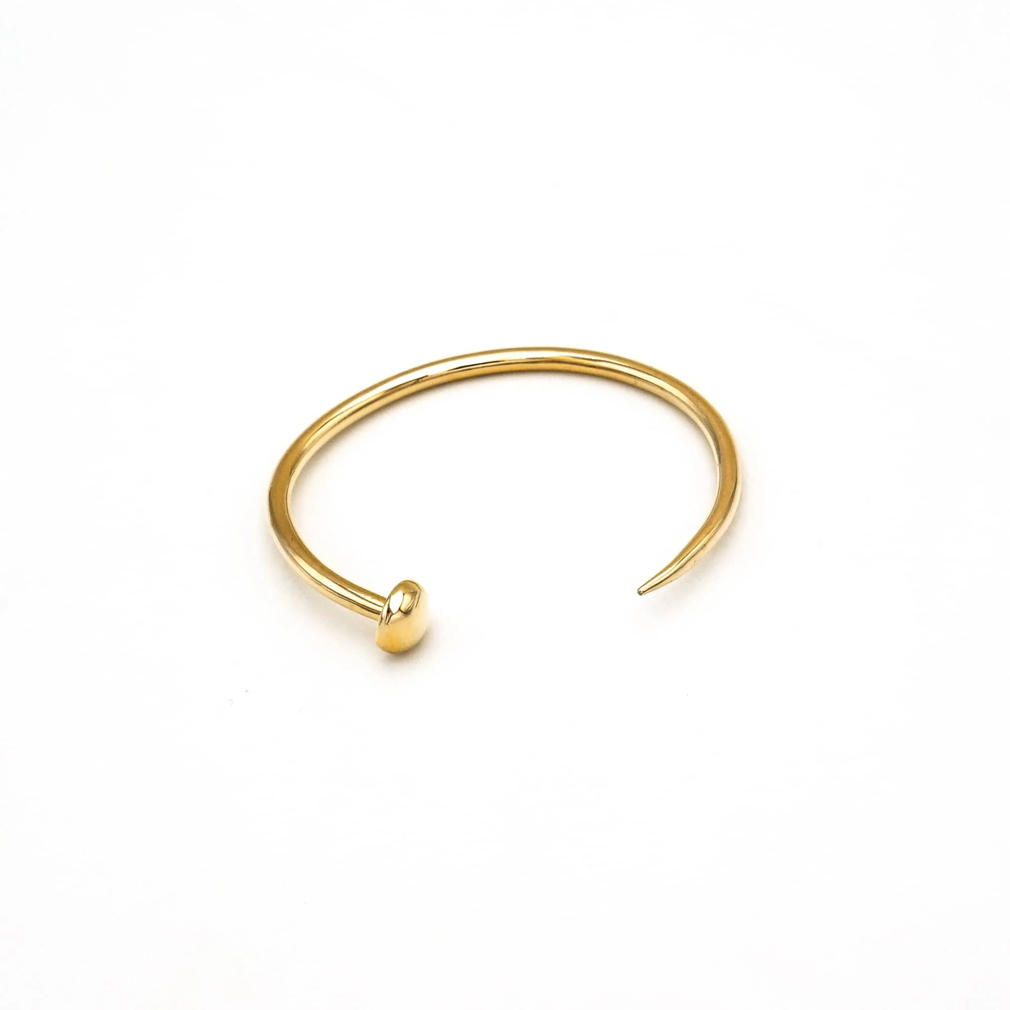 Bent Nail Brass Cuff Bracelet | Doa - Image 3