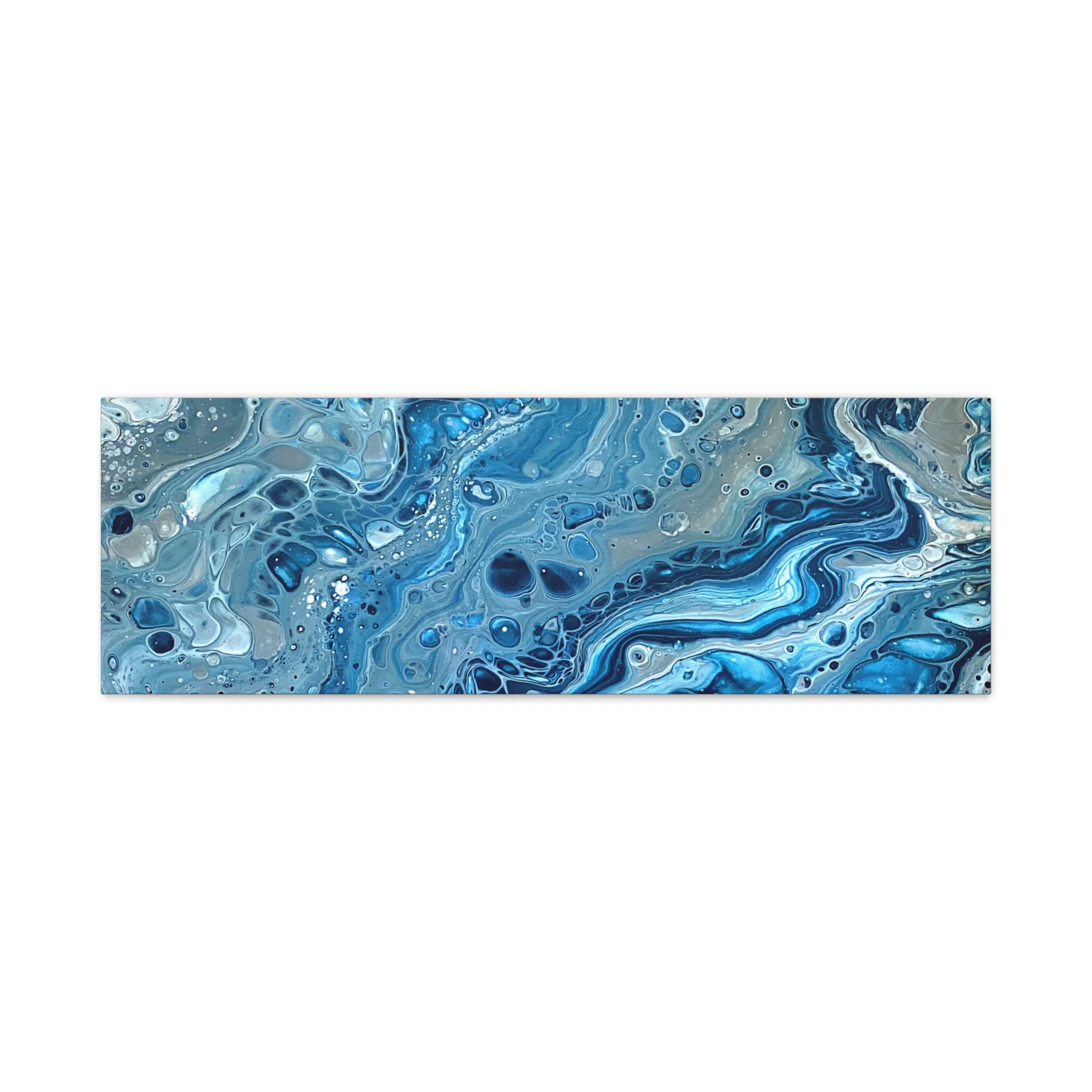 Bespattered Facade Blue Marble Stretched Matte Canvas Art Prints | Multiple Sizes - Image 15