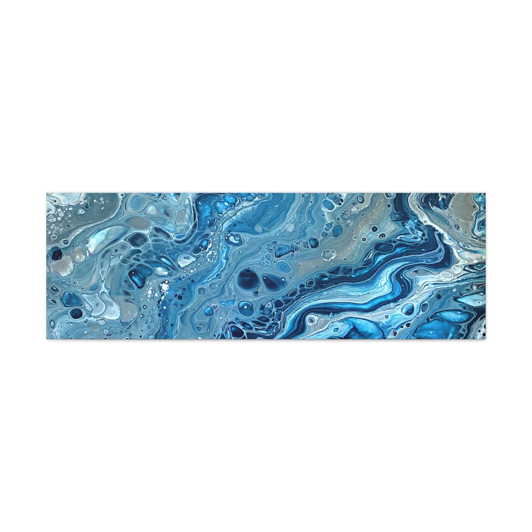 Bespattered Facade Blue Marble Stretched Matte Canvas Art Prints | Multiple Sizes - Image 19