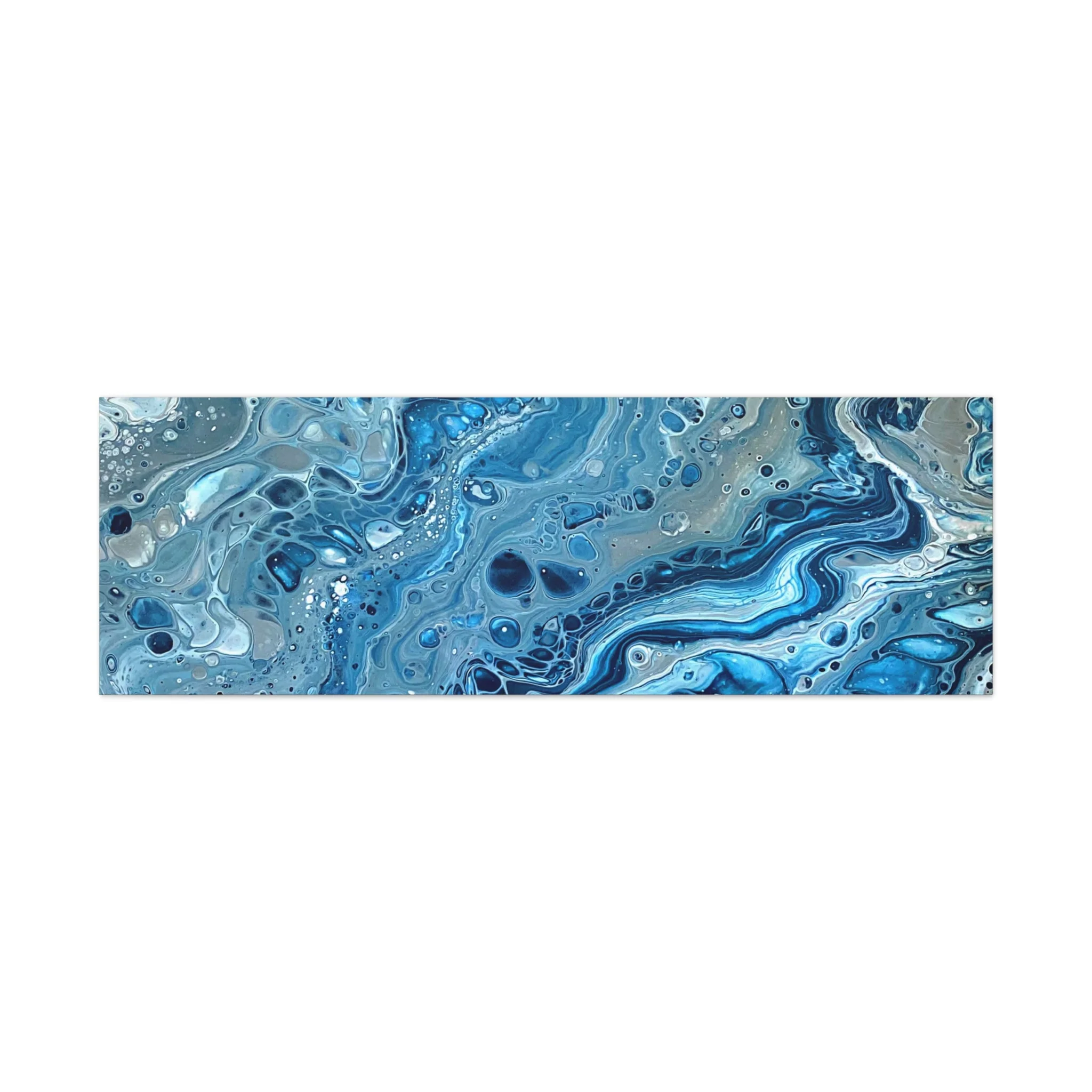 Bespattered Facade Blue Marble Stretched Matte Canvas Art Prints | Multiple Sizes - Image 23