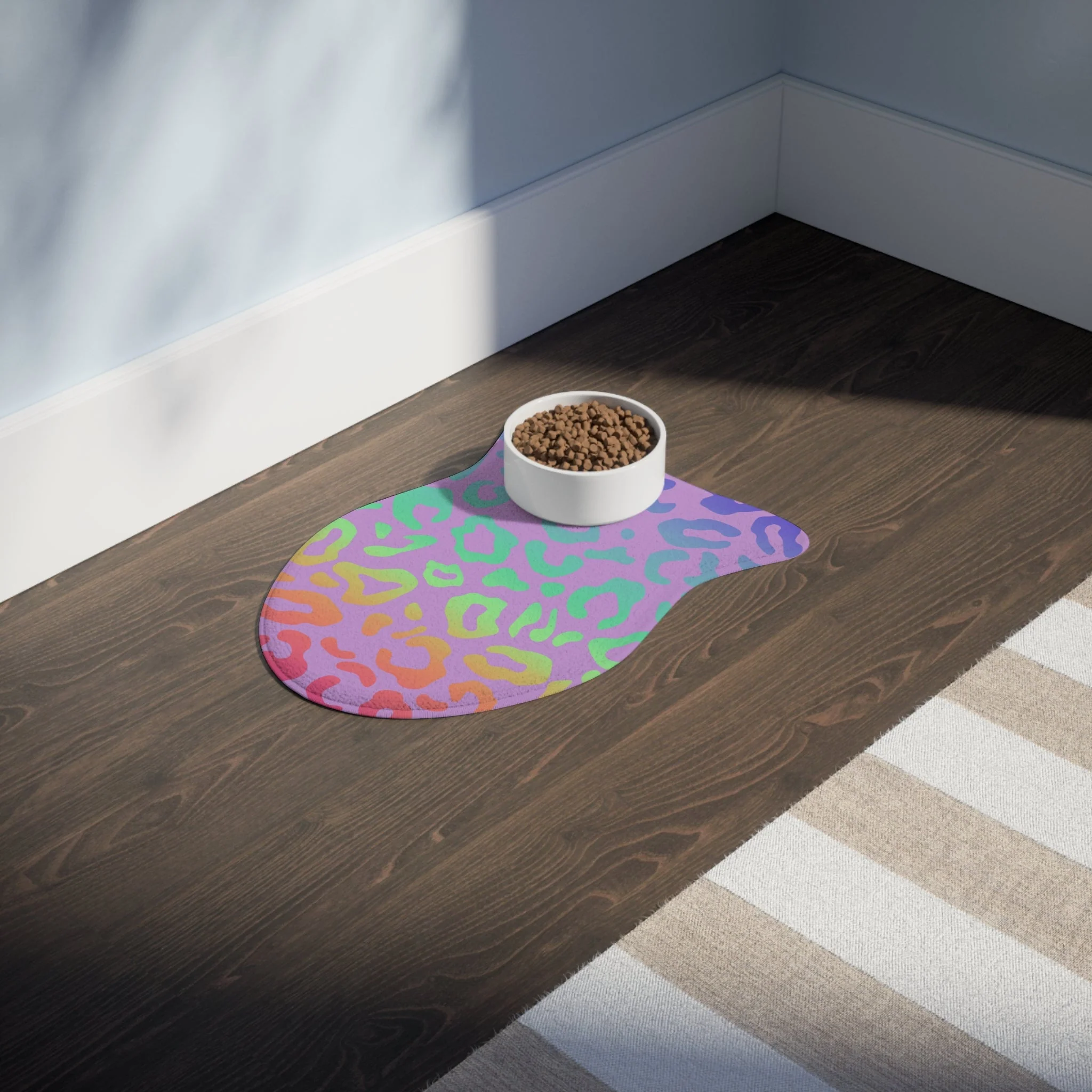Bespattered Facade Bright Leopard Pet Feeding Mats (3 Shapes) - Image 10
