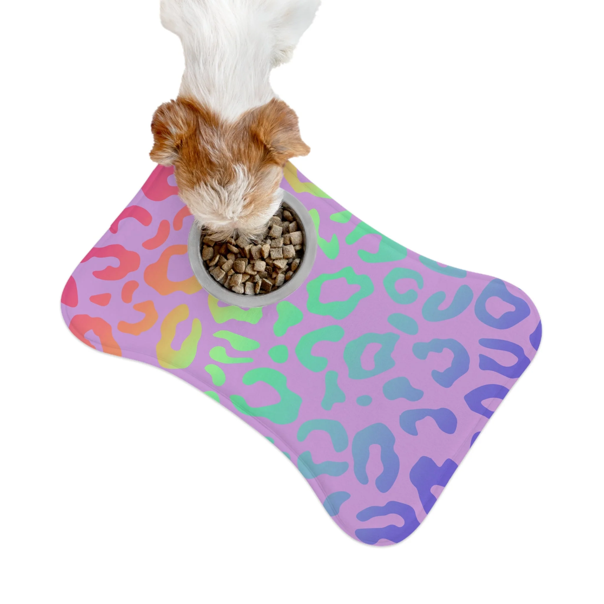 Bespattered Facade Bright Leopard Pet Feeding Mats (3 Shapes) - Image 2