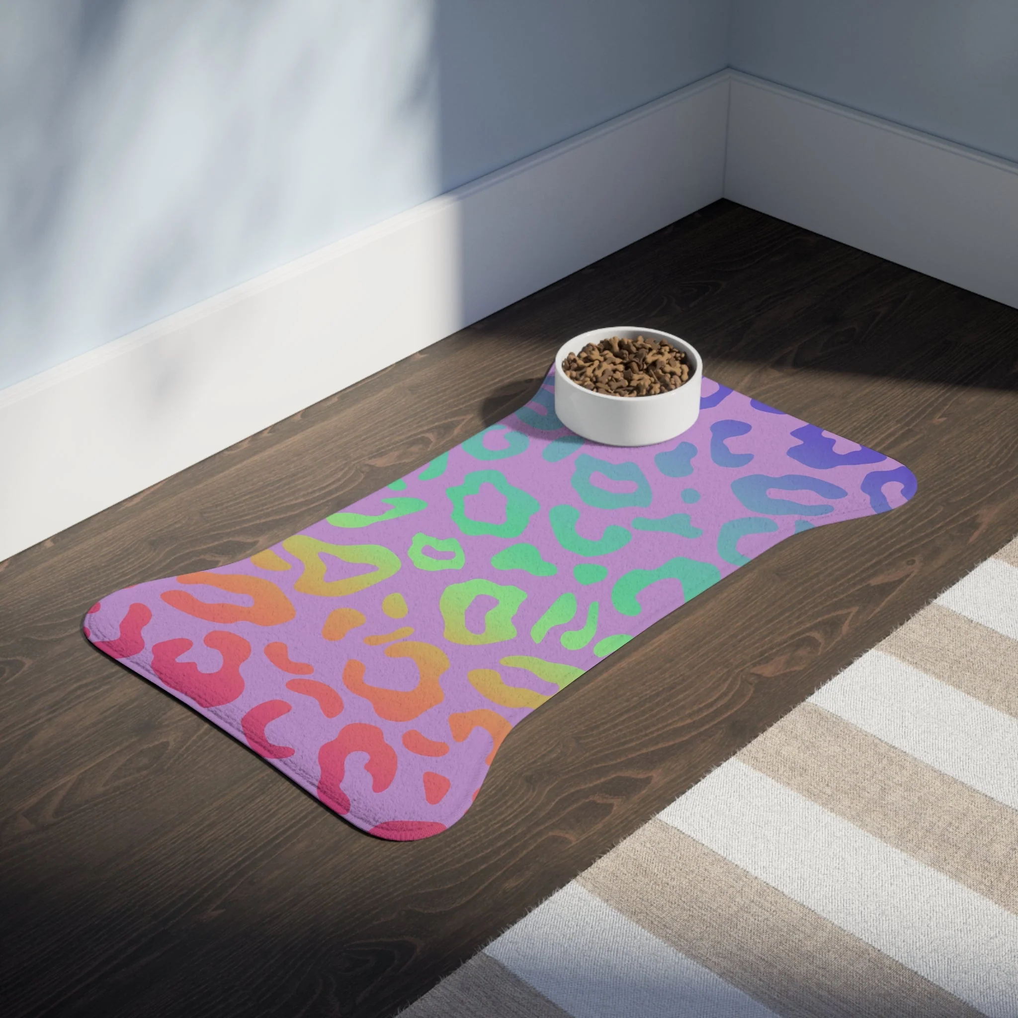 Bespattered Facade Bright Leopard Pet Feeding Mats (3 Shapes) - Image 3
