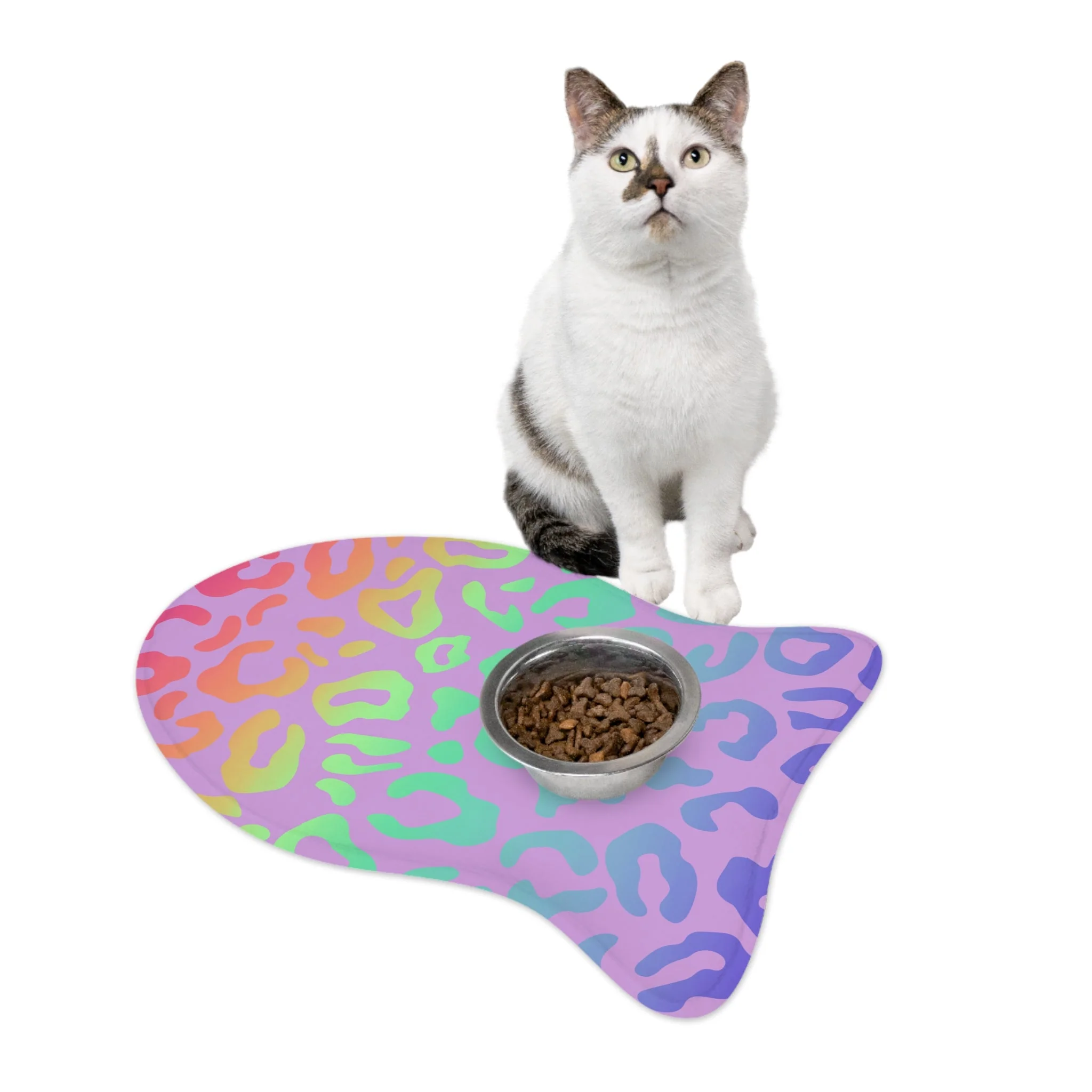 Bespattered Facade Bright Leopard Pet Feeding Mats (3 Shapes) - Image 8